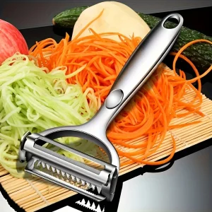 Stainless Steel Dual Head Vegetable Peeler Julienne Slicer Potato Carrot Grater